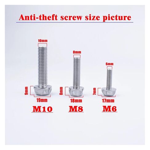 مسامير أمان مضادة للسرقة مسامير الترباس المكسرات M6 M8 M10 المسمار المسمار 304STAINLING LED ضوء LED (M6X30MM) in Kuwait