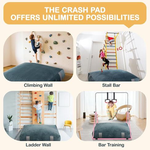 FINCOME Crash Sensory Pad for Kids Autistic Kids Landing Zone Sensory Tool | 2-Layer Foam for Autism, Easy-Clean Velvet Cover, Multi-Use/SIZE, Indoor & Outdoors Use Kids Jumping Pillow, Anxiety Relief in Saudi Arabia