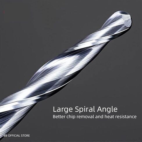 الكرة أنف مدبب كربيد الصلبة الموجه بت راحة الخشب المعدني المغلفة 3.175 مم 4 مم 1PCs (الحجم: R1x20xd6x50) in Kuwait