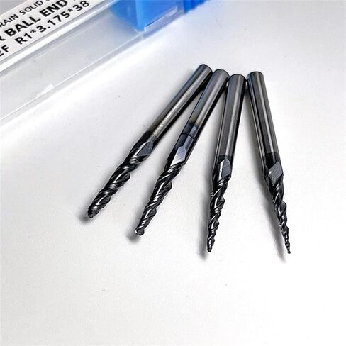 الكرة أنف مدبب كربيد الصلبة الموجه بت راحة الخشب المعدني المغلفة 3.175 مم 4 مم 1PCs (الحجم: R1x20xd6x50) in Kuwait