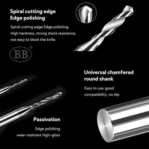 ثقب دقة البت الدقيق للكربيد الصلب الدقيق من 0.15 ملم إلى 2.9 مم قطر 3 مم 1PCS من الفولاذ المعدني البلاستيك 1pcs (اللون: مغلفة D3x38l ، الحجم: 1.75 ملم) in Kuwait