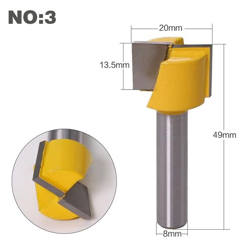بت تنظيف الخشب بت 8 مم شانك مستقيم جهاز التوجيه بت نظيفة النجارة البتات آلة الطاقة 1pcs (الحجم: رقم 1) in Kuwait
