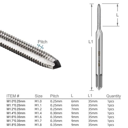 المسمار المتري الصنبور M1-3.5 مؤشر ترابط الماكينة بتات الحفر 6542 مستقيمة قابس الناي الفلوت النقر فوق أدوات يدوية 1pcs (اللون: مجموعة 3pcs) in Kuwait