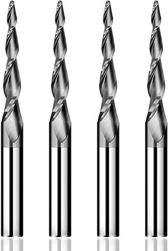 Ball Nose Tapered Solid Carbide Engraving Router Bit Relief Wood Metal Coated 3.175mm 4mm 1Pcs ( Size : R2x30.5xD6x75 ) in Saudi Arabia