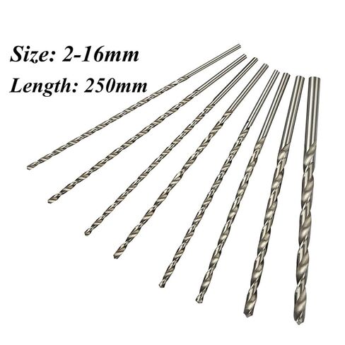 1pcs 2mm-16mm إضافي طوله 250 مم من البلاستيك الخشب البلاستيكي Hss twist بت (الحجم: 8 ملم) in Kuwait