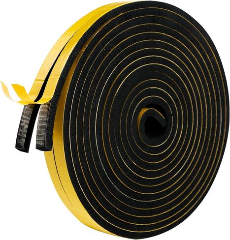 Weather Stripping Door Seal Foam Tape for Doors Windows 1/2 Inch W x 1/8 Inch T 50 FT Strong High Density Foam Insulation Strips Adhesive Tape in Saudi Arabia