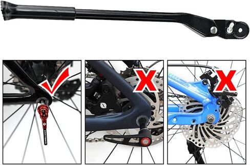 Carbon Fibre Quick Release Road Bicycle Side Kickstand Bicycle Accessories Mountain Bike Support Foot Brace, Black in Saudi Arabia