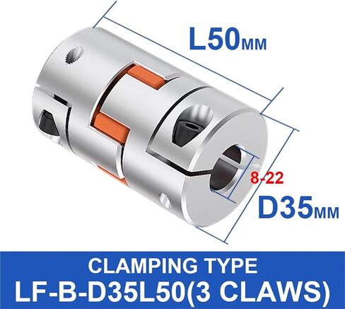 LF-B-D35L50 LF D35L50 3JAW Servo Motor Acplers مرنة STAR STAR PLUM PLUM SPIDER CONSPLING مع DIA 8MM إلى 20 مم لآلة النقش 1PCs (12mmx16mm) in Kuwait