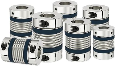 LB-B-D65L82 (12-38) Shaft Coupling LB B D65L82 Bellows Flexible Motor Coupler CNC Aluminium High Elasticity Universal Joint 3D Printer 1Pcs(LB-B-D65L82-12X22) in Saudi Arabia