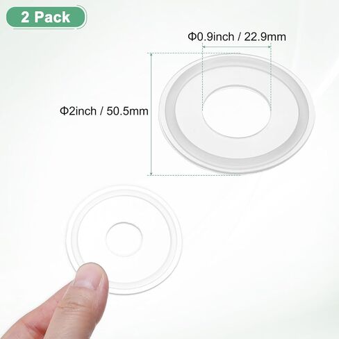 M METERXITY 4-Pack سيليكون O-Rings حشية 1.4 بوصة/35.6 مم ثلاثي البرسيم O-حلقات ختم طوقا يناسب OD 2 بوصة/50.5 مم الأنابيب الصحية لحام الطويق/قابس الحوض/قابس حوض الاستحمام/صنابير الختم، غسيل أبيض in Saudi Arabia