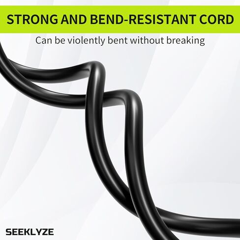 16/3 Black 15 FT (2Pack) Extension Cord, Indoor Extension Cord for Laptops, Coffee Makers, Office Home Appliances, 3 Prong Resistant Cable Flexible, 13A 125V 1625W ETL Listed in Saudi Arabia