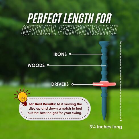 Yatta Golf Telos Premium Golf Golf Tees ، Tees الجولف القابل للتعديل والمكيف ، وقم بتنسيق أكبر وتصوير درجات أفضل in Saudi Arabia