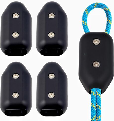 4pcs 3/8 بوصة المشابك الحبل - مشابك موصل الحبل البلاستيكية قابلة لإعادة الاستخدام ل 7-8 ملم الحبال المضفرة ، مثالية لحلقة حبل التسلق. in Saudi Arabia