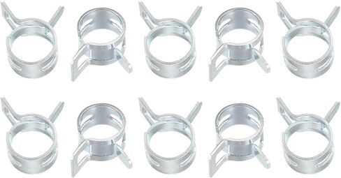 #US 20pcs Spring Hose Clamp 65Mn Steel 10mm Low Pressure Air Clip Zinc Plated in Saudi Arabia