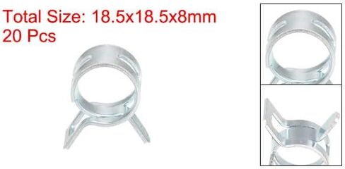#US 20pcs Spring Hose Clamp 65Mn Steel 10mm Low Pressure Air Clip Zinc Plated in Saudi Arabia