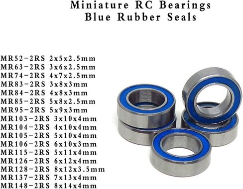 10pcs 7x11x3 mm MR117-2RS ABEC-3 Miniature MR117RS Ball Bearings Blue Sealed RC Cars Trucks Bearing MR117 2RS L1170D 7 * 11 * 3 in Saudi Arabia