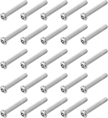Uxcell 25pcs #10-32 × 1 مسامير آلة أمان Torx ، 304 مسامير رأس الفولاذ المقاوم للصدأ مقاوم للعبث مقاوم للملفقة المضادة للسرقة ، والفضة in Saudi Arabia