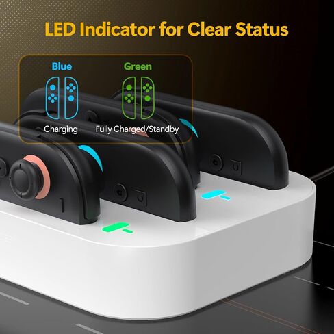 Gaging 4 in 1 وحدة تحكم شحن Dock لـ Nintendo Switch 2 Joy Con ، 2.5 ساعة شحن سريع لشاحن الفرح مع مؤشر LED ، وقصة التخزين المنظمة لملحقات Switch 2 in Saudi Arabia