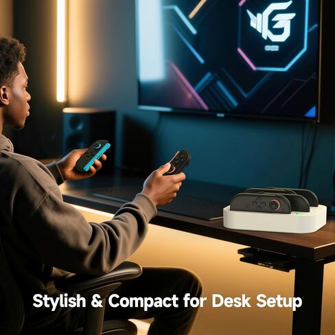 Gaging 4 in 1 وحدة تحكم شحن Dock لـ Nintendo Switch 2 Joy Con ، 2.5 ساعة شحن سريع لشاحن الفرح مع مؤشر LED ، وقصة التخزين المنظمة لملحقات Switch 2 in Saudi Arabia