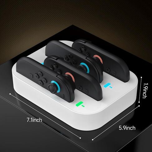 Gaging 4 in 1 وحدة تحكم شحن Dock لـ Nintendo Switch 2 Joy Con ، 2.5 ساعة شحن سريع لشاحن الفرح مع مؤشر LED ، وقصة التخزين المنظمة لملحقات Switch 2 in Saudi Arabia