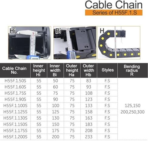 سلسلة السحب الكابل 1 متر. سلسلة من h55f.1.s-sealing نوع فتح كلا الجانبين (100 مم ، 55 × 60 مم) in Saudi Arabia