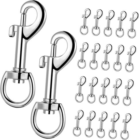 CIIEEO 24PCS دوارة شديدة الدوران السنانير السنانير زنك سبيكة مقاطع معدنية لمقود الكلاب ومقاطع المشاركة في الحرف متعددة الاستخدامات للاتصالات الآمنة in Kuwait