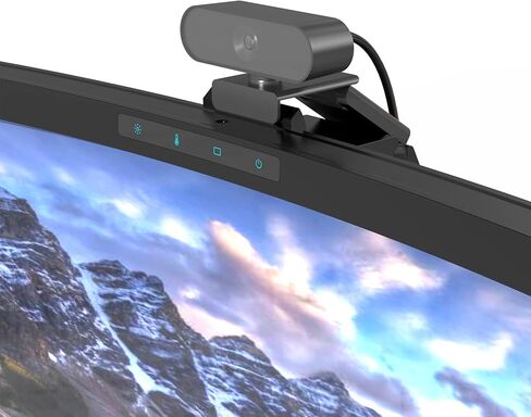 ONWAY Curved Monitor Light Bar with RGB Backlight, Wireless Remote Touch Control, No Glare Lamp with Camera Base for Gaming/Office Computer Setup in Saudi Arabia
