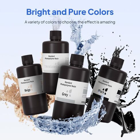 ELEGOO 8K Standard Resin for 3D Printing, Ultra Precision, 405nm Fast UV Curing Photopolymer 3D Resin for 8K 9K 12K 16K Resin 3D Printer, Space Grey 2000g in Saudi Arabia