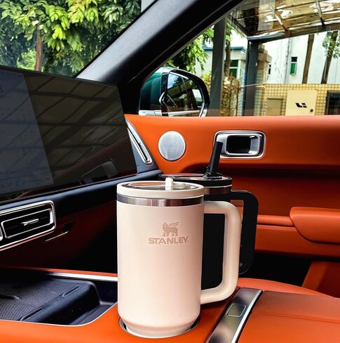 Stanley Lid Replacement 40 oz Cream 2.0 no Spill Lid Leak Proof Spill Proof Cup Lid Stanley Quencher Cup Lid Accessories in Kuwait