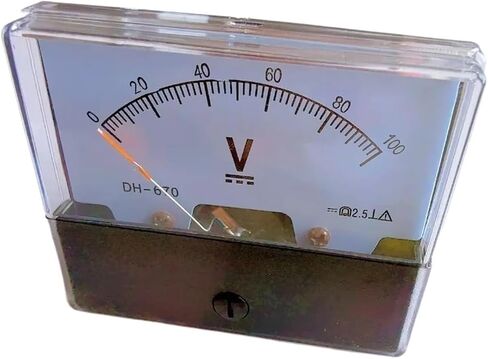 DH-670 DH670 Analog Panel Voltmeter DC10V/15V/30V/50V/75V/100V/200V Pointer Type Meter 1Pcs(DC200V) in Saudi Arabia