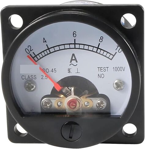 SO-45 AC 0-10A Round Analog Panel Meter Ammeter Black 1Pcs(5A) in Saudi Arabia