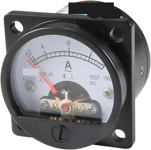SO-45 AC 0-10A Round Analog Panel Meter Ammeter Black 1Pcs(5A) in Saudi Arabia