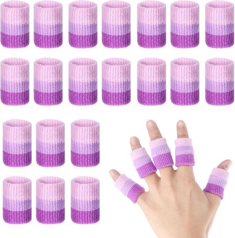 20pcs واقي إصبع الكروشيه ، أكمام كروشيه مرنة التنفس للحامي ، أغطية ضغط الوسائد الناعمة لخياطة وكتابة أطراف الإصبع in Saudi Arabia