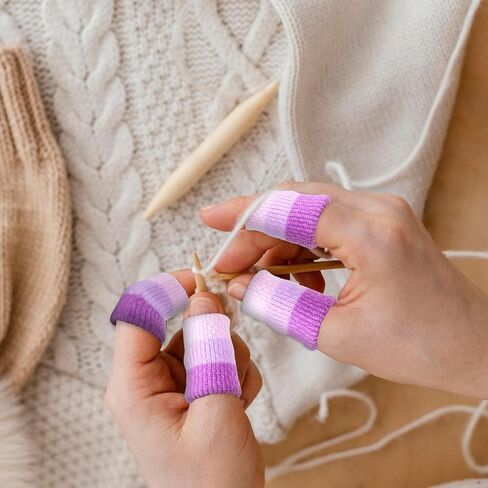 20pcs واقي إصبع الكروشيه ، أكمام كروشيه مرنة التنفس للحامي ، أغطية ضغط الوسائد الناعمة لخياطة وكتابة أطراف الإصبع in Saudi Arabia