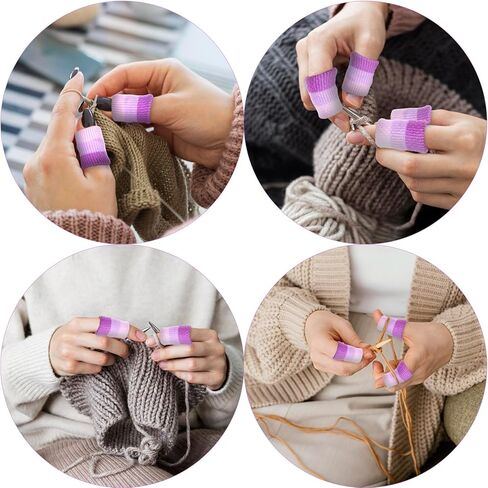 20pcs واقي إصبع الكروشيه ، أكمام كروشيه مرنة التنفس للحامي ، أغطية ضغط الوسائد الناعمة لخياطة وكتابة أطراف الإصبع in Saudi Arabia