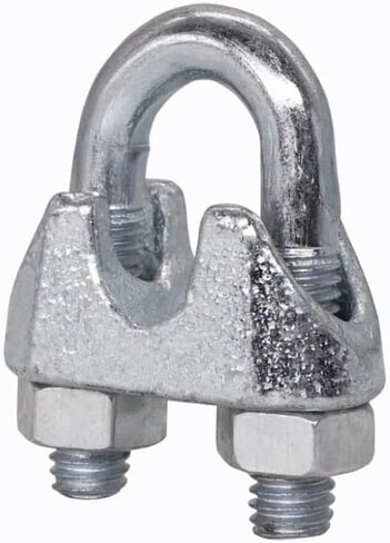 (حزمة من 4) مشابك حبل الأسلاك 1/4 "(M6) ، مقاطع الكابلات ، DIN 741 ، مشبك الصلب المطلي بالزنك لـ Ø 5/16" (8 مم) حبل سلك ، سرج بول in Saudi Arabia