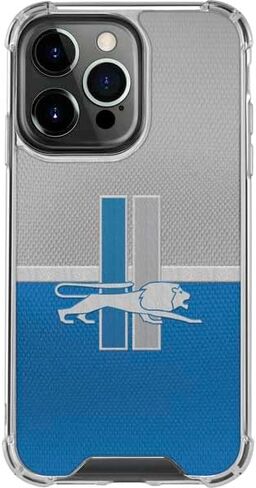 Skinit Clear Phone Case Compatible with iPhone 16 Pro Max - Officially Licensed NFL Detroit Lions Vintage Design in Saudi Arabia