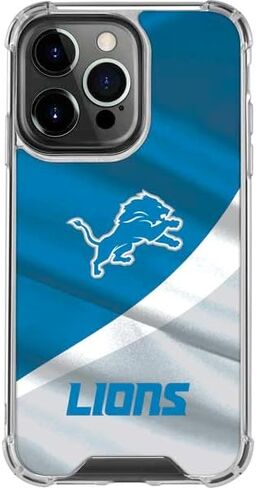 Skinit Clear Phone Case متوافق مع iPhone 16 Pro Max - تصميم NFL Detroit Lions المرخص رسميًا in Saudi Arabia