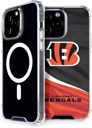 حالة Skinit Phone Case متوافقة مع Magsafe iPhone 15 Pro Max - تصميم NFL Cincinnati Bengals المرخص رسميًا in Saudi Arabia