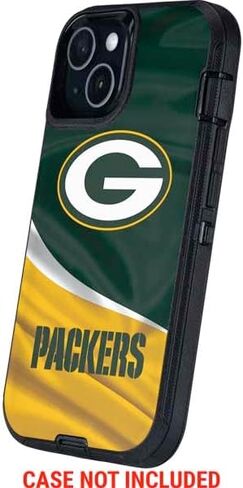 Skinit Skinit Phone Skin متوافق مع Otterbox Defender iPhone 14 - تصميم NFL Green Bay Packers المرخص رسميًا in Saudi Arabia