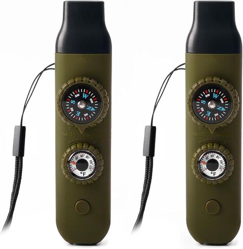 Emergency Survival Safety Whistle，Whistle for Kids with Lanyard,Compass,Thermometer,Ideal for Kayaking, Boating, Hiking, Camping, Climbing in Saudi Arabia