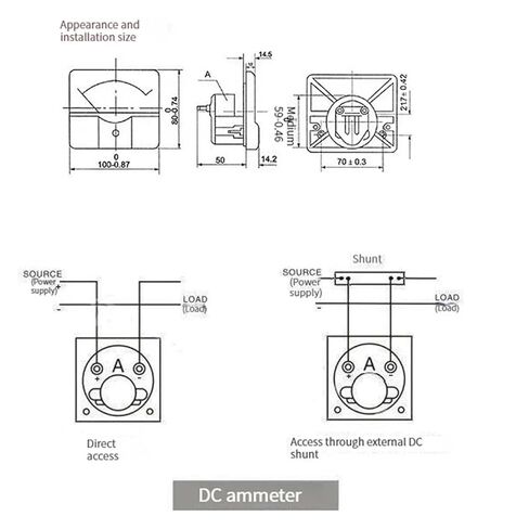 44C2 DC/75MV Voltmeter 80mmx100mm (20V -0-20V) in Kuwait