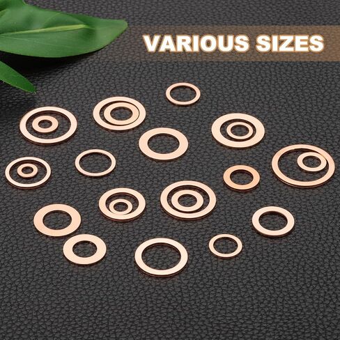 PATIKIL 18PCS M10 غسالات النحاس ، M10X16X1.5MM COPPER CROCK GASHER GASHER GASHER SEALING SEAING WASHERS TOPERTMENT RIST DIST RAP in Saudi Arabia