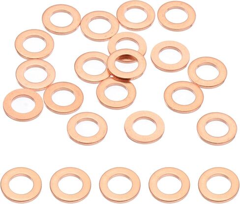 PATIKIL 18PCS M10 غسالات النحاس ، M10X16X1.5MM COPPER CROCK GASHER GASHER GASHER SEALING SEAING WASHERS TOPERTMENT RIST DIST RAP in Saudi Arabia