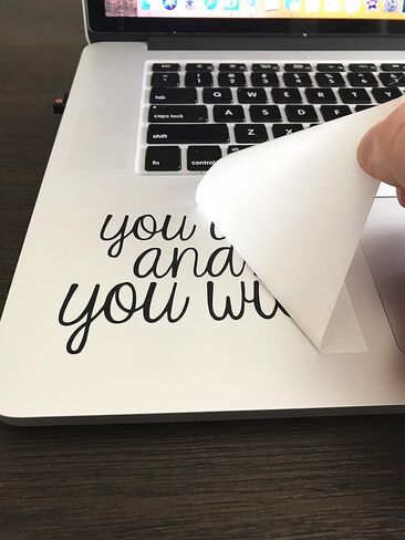 You Can You Will Decal Vinyl Sticker Auto Car Truck Wall Laptop | Black | 3.5" x 2" in Kuwait