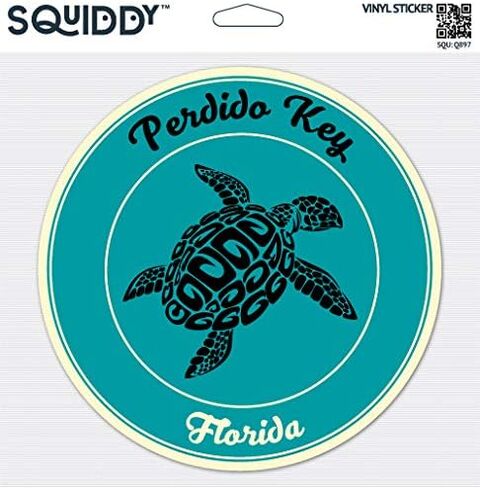 Squiddy Perdido Key Florida - Vinyl Sticker Decal for Phone, Laptop, Water Bottle (2.5" high) in Saudi Arabia
