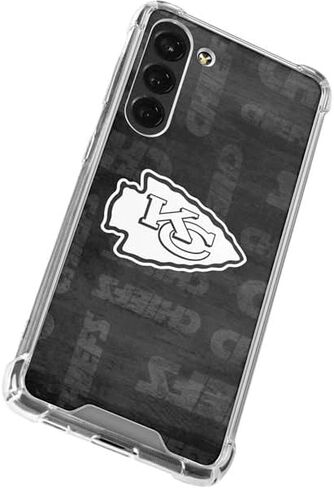 Skinit Clear Phone Case متوافق مع Galaxy S23 Plus - NFL Kansas City Chief الأسود والأبيض in Saudi Arabia