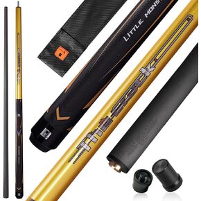 Little Monster Upgraded Carbon Fiber Break Cue 2 Pieces Silicone Wrap Break Cue Pool Stick, Technology Low Deflection Billiard Pool Cue Stick 12.9mm Tip with PU Leather Bag in Kuwait