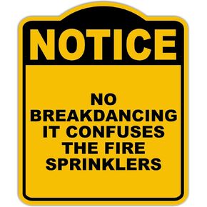 لا تقلبه ، يربك الرشاشات الحرارية لاحظت علامة الألومنيوم الصفراء السوداء المركب 15 × 18 بوصة in Kuwait