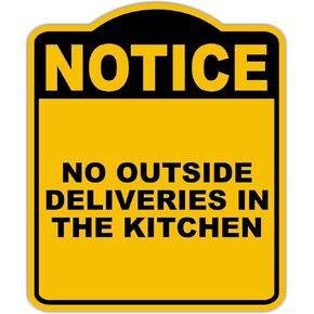 لا يوجد توصيلات خارجية في المطبخ لاحظ علامة مركب من الألومنيوم الأسود الصفراء 15 × 18 بوصة in Kuwait